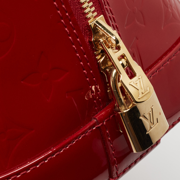 LOUIS VUITTON Red Monogram Vernis Alma GM - Picture 6 of 8